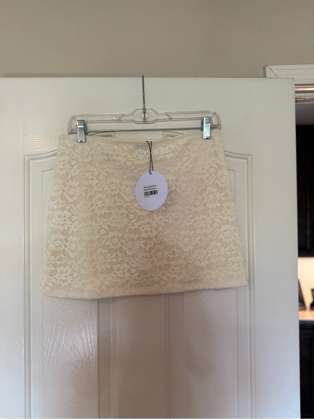 Princess Polly Cream Lace Bustier Crop Top & Mini Skirt Set - Picture 6 of 8
